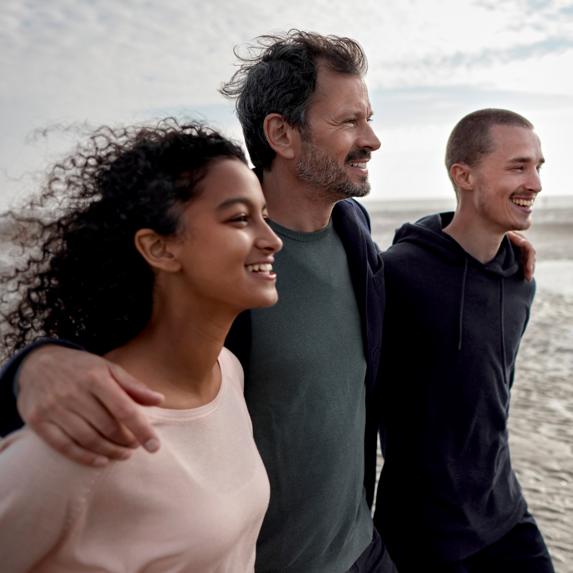 Family at the beach
